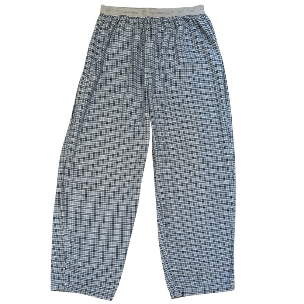 Gloria Vanderbilt Blue Pajama Pants Lounge Sleep Bottoms Soft Size Medium